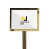 Montour Line Sign 8.5 x 11 in. H Pol. Brass, PLEASE WAIT TO BE SEATED FS200-8511-H-PB-PLSWAITSEAT